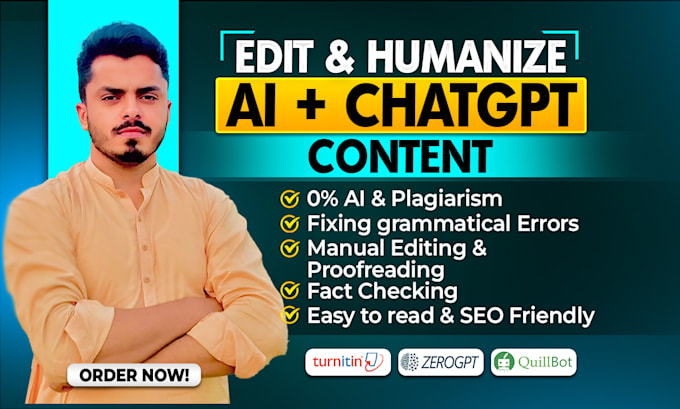 I will manually refine and rewrite AI-generated content