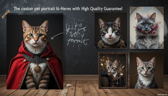 I create personalized vector line art portraits of pets, including dogs and cats