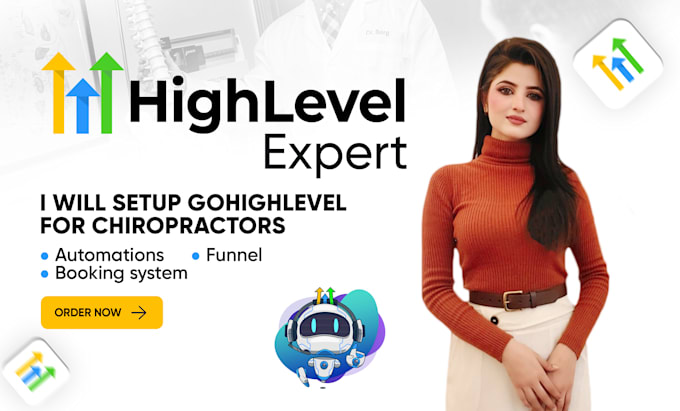 I offer comprehensive automation, funnel development, and booking solutions using GoHighLevel tailored for chiropractic practices