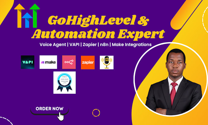 I specialize in integrating platforms such as GoHighLevel, Voice Agent, n8n, Zapier, Vapi, and Make