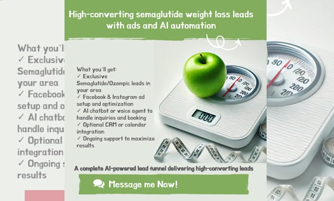 I generate highly effective weight loss leads using advertising and artificial intelligence automation