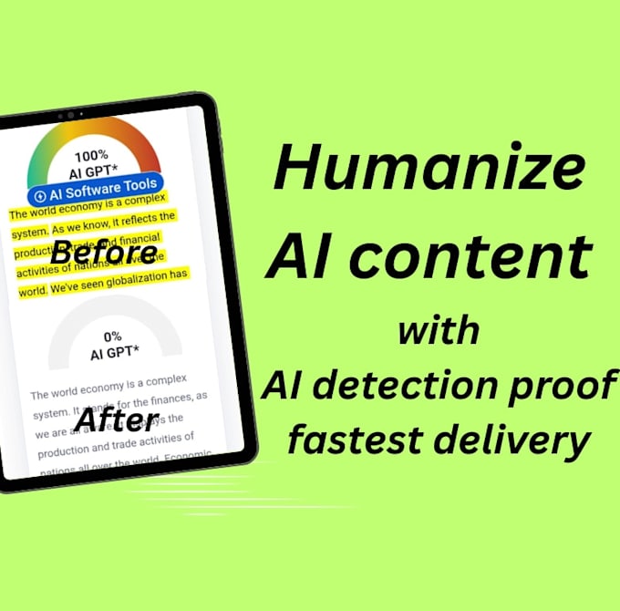 I will refine and edit AI-generated content to make it sound more natural