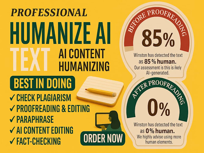 I offer services to refine and correct content produced by artificial intelligence and scholarly papers