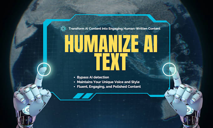 I offer professional rewriting of AI-generated text to sound more human within one day