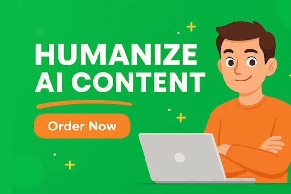 I will manually revise AI-generated content, such as essays from large language models, to ensure it reads naturally and includes a human element