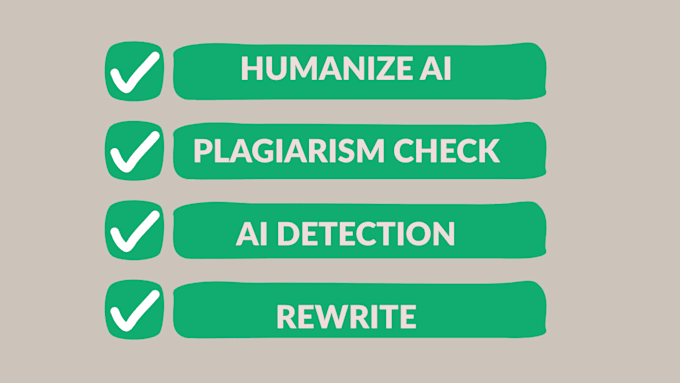 I will refine your artificial intelligence generated content, verify its originality, and correct errors