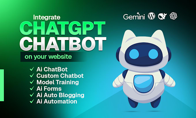 Integrating an AI chatbot and automated content generation into a website using WordPress is what I will do