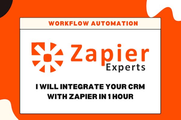 Integration of a CRM with Zapier will be completed within sixty minutes