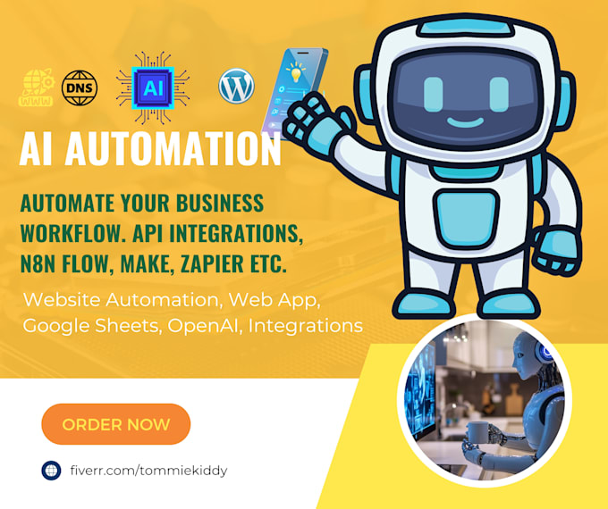 I offer services to enhance your website through the implementation of artificial intelligence automation, n8n workflows, and various API integrations