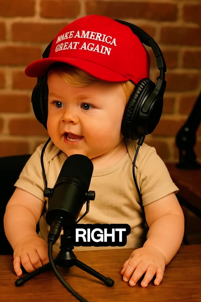 I will create captivating artificial intelligence infant podcast videos for various social media platforms