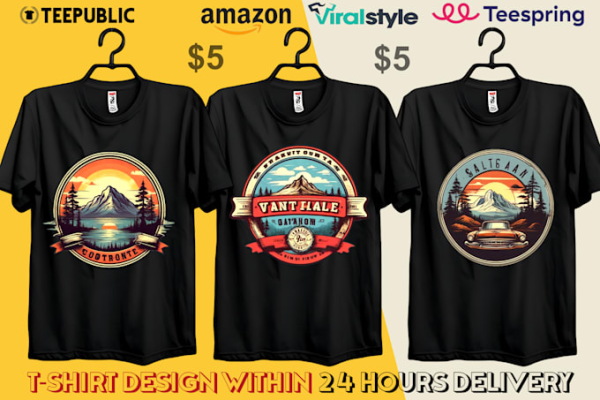I create typography and graphic t-shirt designs within 24 hours