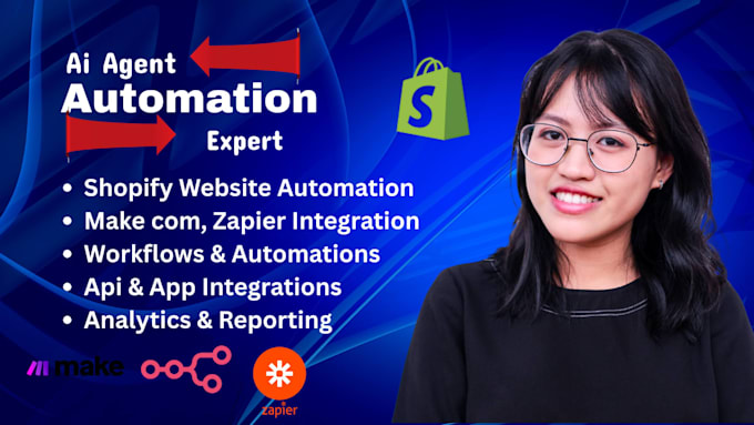 I will automate processes using platforms like n8n and Zapier for AI agents, Shopify workflows, and API integrations