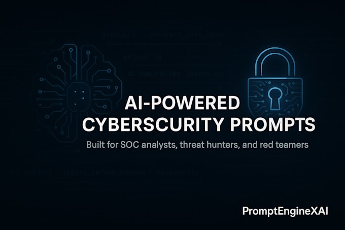 I offer AI prompts for cybersecurity, immediately usable by security operations center analysts