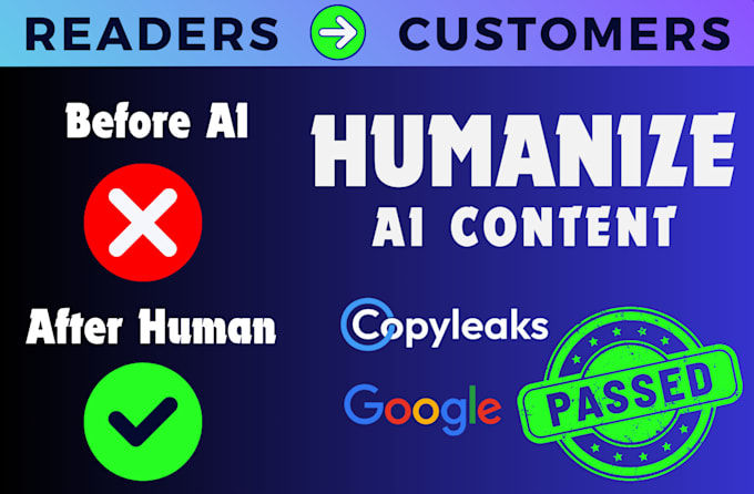 I offer services to refine and rewrite AI-generated content, ensuring it reads naturally and achieves high rankings