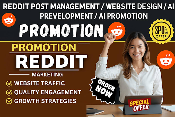 I offer design for a website managing posts on the platform, along with app development and artificial intelligence-driven promotion