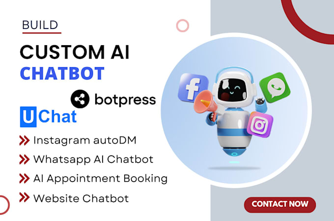 I offer services to construct an AI chatbot for integration with a website, messaging platforms, and utilizing advanced conversational AI technology