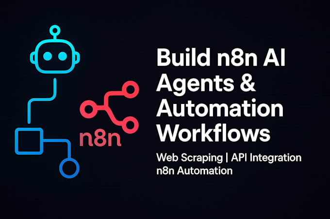I offer services for creating automated workflows using n8n, including building AI agents, web scraping, and API integrations
