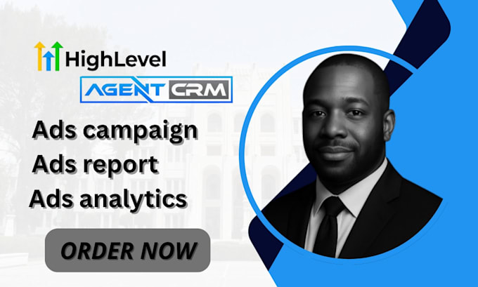 I will configure advertising campaigns, reporting, analytics, and the dashboard within the CRM platform