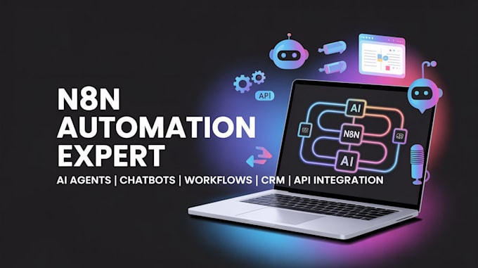 I offer services for configuring automation with n8n, artificial intelligence agents, conversational bots, process workflows, customer relationship management systems, and API integrations