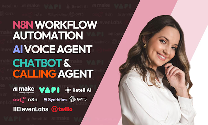 I will create an AI voice agent workflow using n8n for automated AI calling and chatbot functionality with Vapi