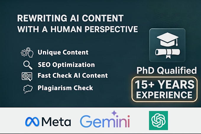 I will convert AI-produced content into authentic, captivating, human-sounding articles
