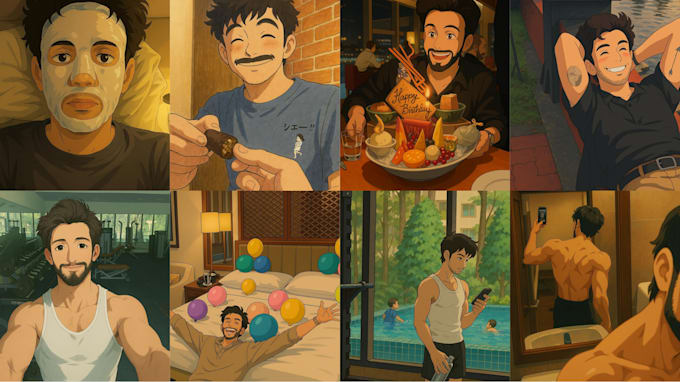 I will transform your pictures into captivating, widely shareable aesthetic anime artwork