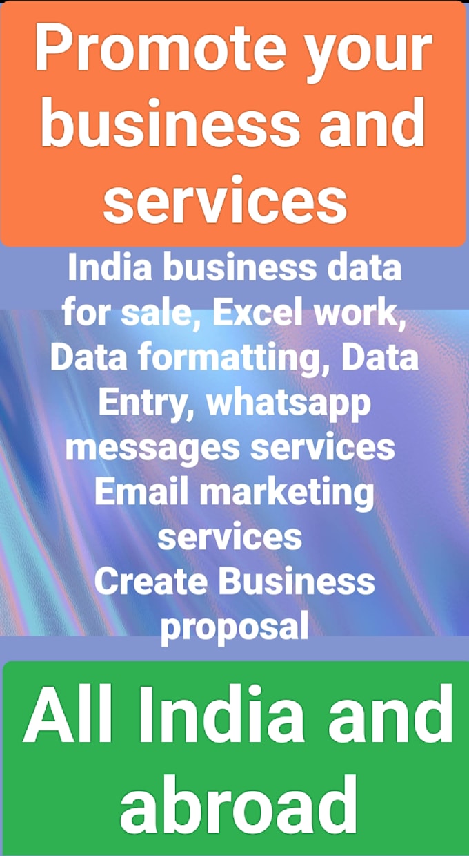 I offer email marketing services both domestically and internationally