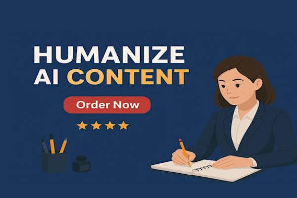 I will refine AI-generated content, including essays, to sound more natural and human