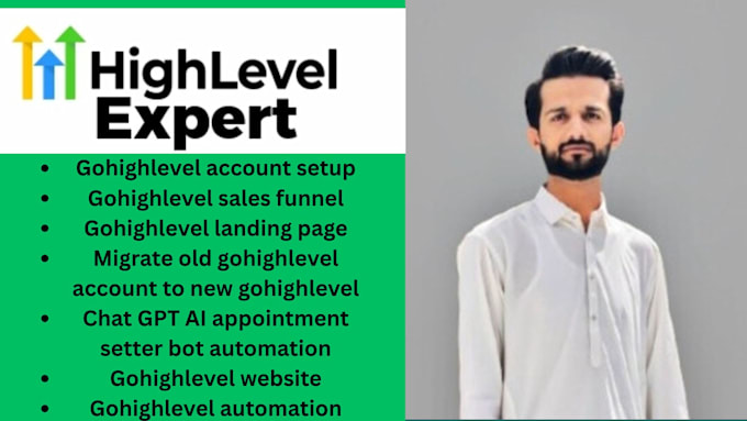 I offer expert services for website development, funnels, workflows, and CRM within the platform